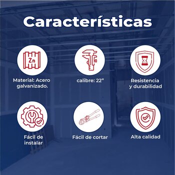 Canaleta de Carga Calibre 22 1 1/2X3.05 M