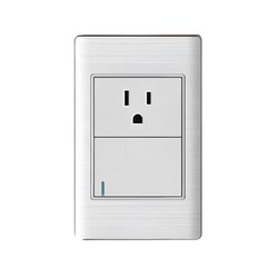Placa Con 1 Apagador Sencillo y 1 Contacto Color Blanco Luxica