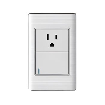 Placa Con 1 Apagador Sencillo y 1 Contacto Color Blanco Luxica