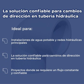 Codo PVC Hidráulico Cedula 40 90 x 150 mm 6