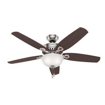 Ventilador Builder Deluxe 52 pulg Niquel cepillado Hunter