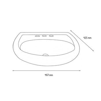 Lavabo Tulipán Blanco CATO