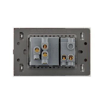 Placa Apagador Sencillo y Contacto Lucek Flat Blanco