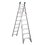 Escalera Convertible Aluminio 17 Peldaños marca Cuprum