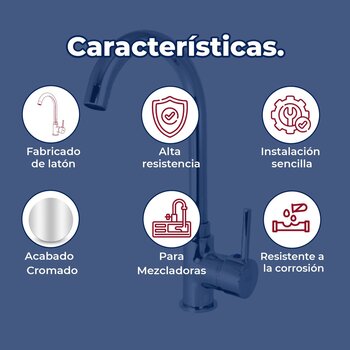 Llave Mezcladora Monomando al Piso Para Fregadero Rugo 109FM