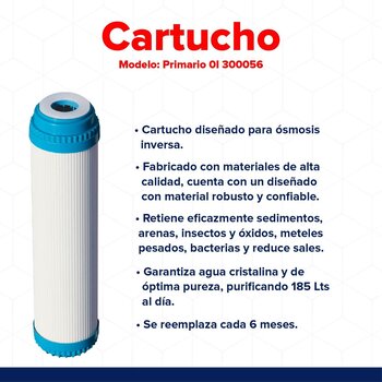 Cartucho de Repuesto Carbón Activado Primario Osmosis Rotoplas