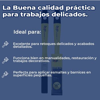 Brocha Byp de cerda natural La Buena ½” pulgada