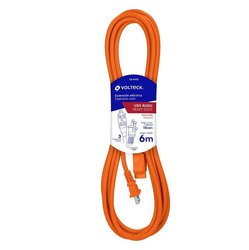 Extensión Eléctrica Volteck Naranja 6 m