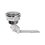 Botón Cromado de Descarga Sencilla Para WC Fluidmaster