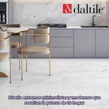 Piso Blanco Aurora Daltile Rectificado 61X122 1.5M2 ZA62R