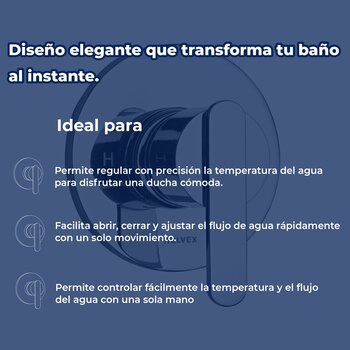 Llave Mezcladora para Regadera y/o Tina Explora Helvex E-59
