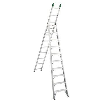 Escalera Aluminio Cuprum Convertible 21 Peldaños
