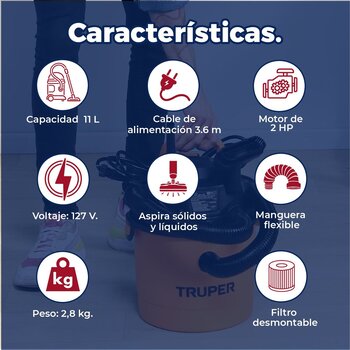 Aspiradora 03G/11L Profesional 1500 W
