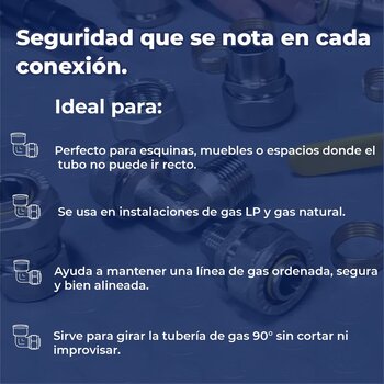 Codo Hembra Durman Gas 90 Grados ½ x ½ pulgada Coflex