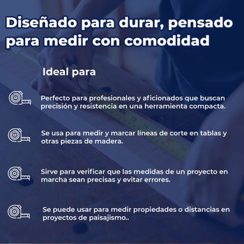 Cinta de Medir Truper Flexómetro Gripper Contra Impactos 5 MTS