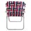 SILLA JARDIN PLEGABLE ENTRAMADO ROJO Y BLANCO