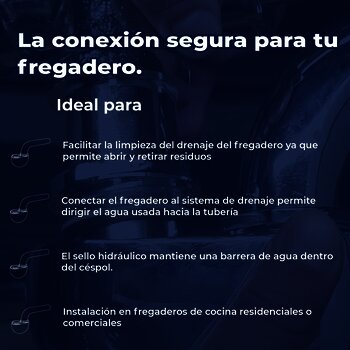 Céspol para fregadero con registro Helvex Cromo TV-030