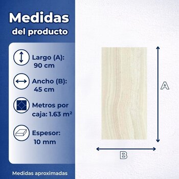 Piso Tipo Mármol Rochelle Toscano Cesantoni 45X90 cm