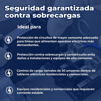 Pastilla Eléctrica siemens 1x30A para Protección de Circuitos