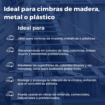 Desmoldante cimbra base agua sika acua 18.22 KG