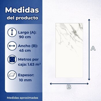 Piso Tipo Mármol Veleta Cesantoni 45 x 90 cm Rectificado