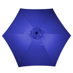 Sombrilla Jardín Manivela Acero Azul