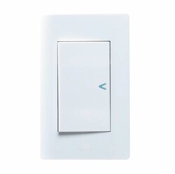 Placa 1 Apagador Lucek Blanco BA013B