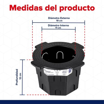 Bote Integral de Polietileno 12 cm x 11 cm Volteck
