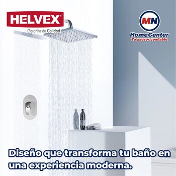 Llave Monomando Para regadera Potenza sin desviador cromo Helvex