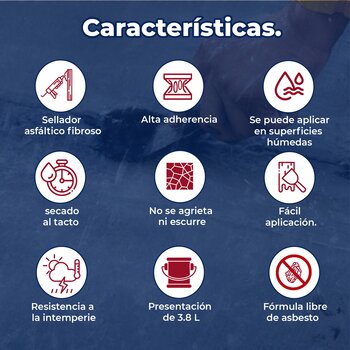 Cemento Plástico Asfaltico Superficies Húmedas wet & seal 3.8 L