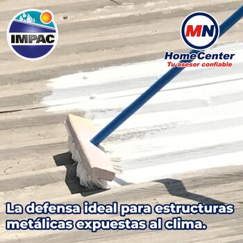 Impermeabilizante Acrílico Para Lamina Impac Metal Blanco 19 L