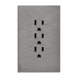 Placa 3 Contactos Lucek Flat Plata