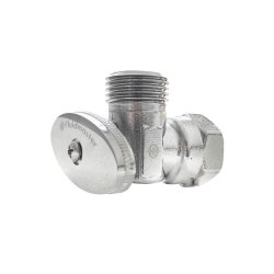 Llave Control Angular IP100 Fluid Laton Cromo 13x13 MM 1/2X1/2