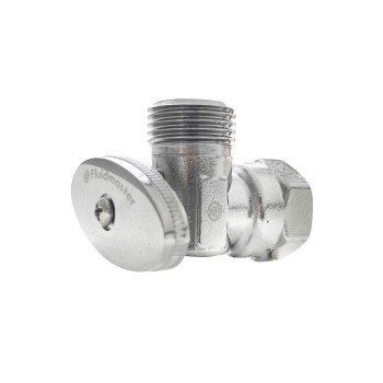 Llave Control Angular IP100 Fluid Laton Cromo 13x13 MM 1/2X1/2