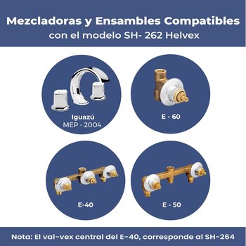 Valvex Izquierdo Armado Helvex Modelo SH-262