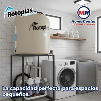 Tinaco Plus Beige 450 L c/herrajes y Filtro 98 X 87