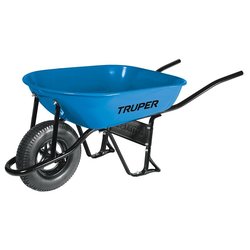 Carretilla Azul Truper 5.5 Llanta Neumática Bastidor Tubular