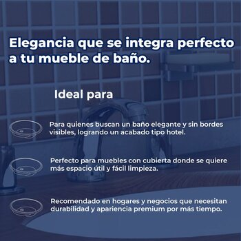 Lavabo Bajo Cubierta Helvex con Rebosadero Blanco LV Lugano