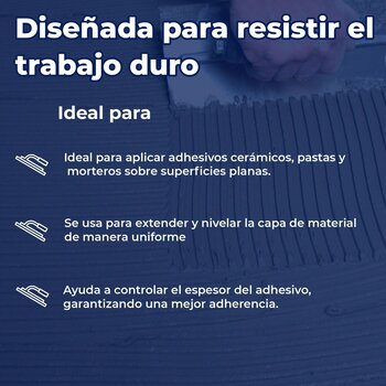 Llana Truper Diente Cuadrado 10 Remaches Madera