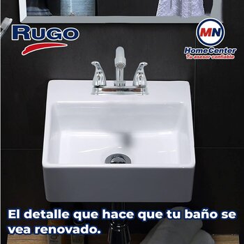 Llave Mezcladora para Lavabo 4” cierre 90° Rugo Maneral Géminis