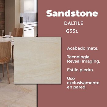 Piso Sandstone Beige Daltile 60 x 60 cm Rectificado