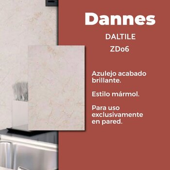 Muro Azulejo Dannes Ivory Daltile 30 x 45 cm ZD06