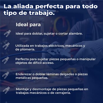 Pinza de chofer 8" mango de pvc truper