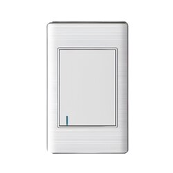 Placa Con 1 Apagador Sencillo Color Blanco Luxica