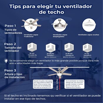 Ventilador De Techo Tramontana Blanco 30 Pulgadas Con Luz