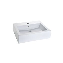 Lavabo de Sobreponer con Una Perforación y con Rebosadero Helvex