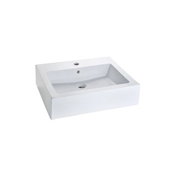 Lavabo de Sobreponer con Una Perforación y con Rebosadero Helvex