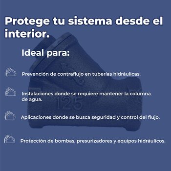 Válvula de Retención Check Tipo Columpio Rugo 19 mm ¾ pulgada