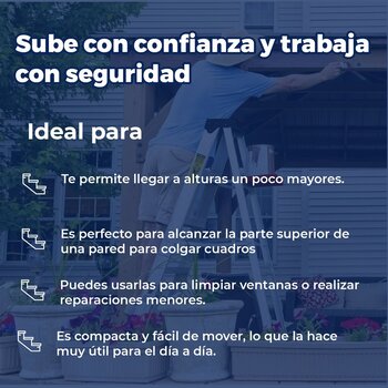 Escalera Tijera Aluminio Cuprum 3 Peldaños