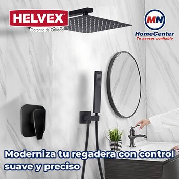 Llave Monomando para regadera sin desviador Piazza Ébano Helvex